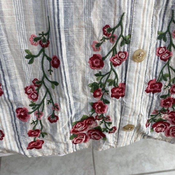 Andree by Unit Midi Dress Sz S Cut Out Embroidered Boho Summer Beachy Cotton - Picture 3 of 14